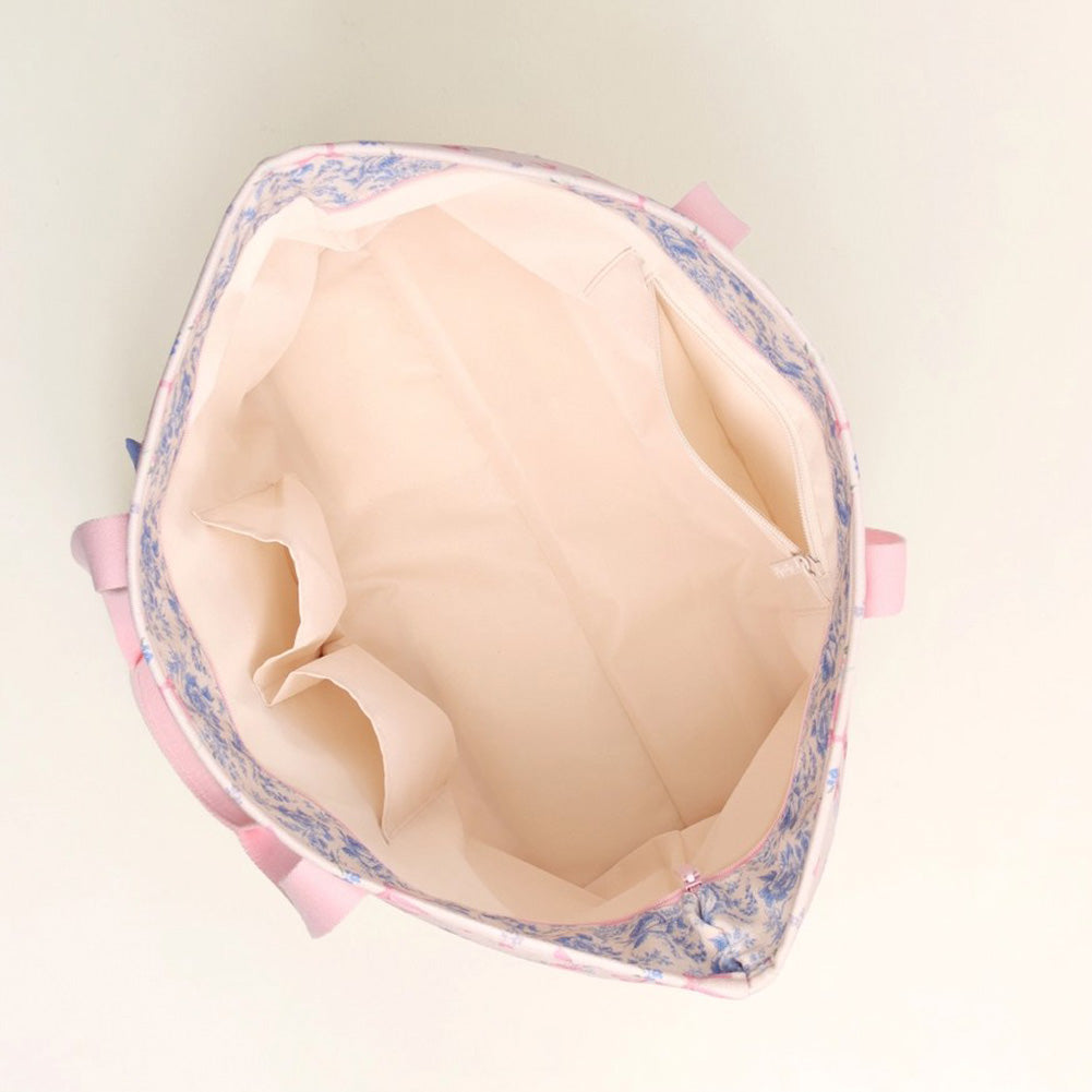Ribbons + Roses Itzy Explorer Canvas Tote Bag by Itzy Ritzy