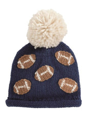 Football Boy Chunky Knit Hat by Mud Pie