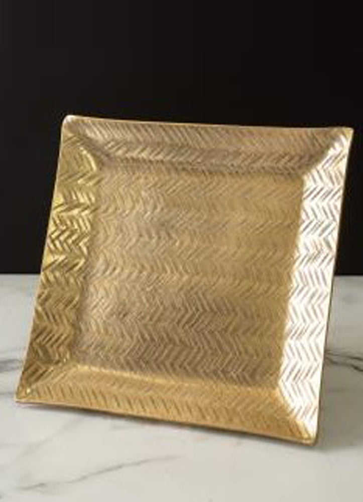 Gold Square Tray by ihi