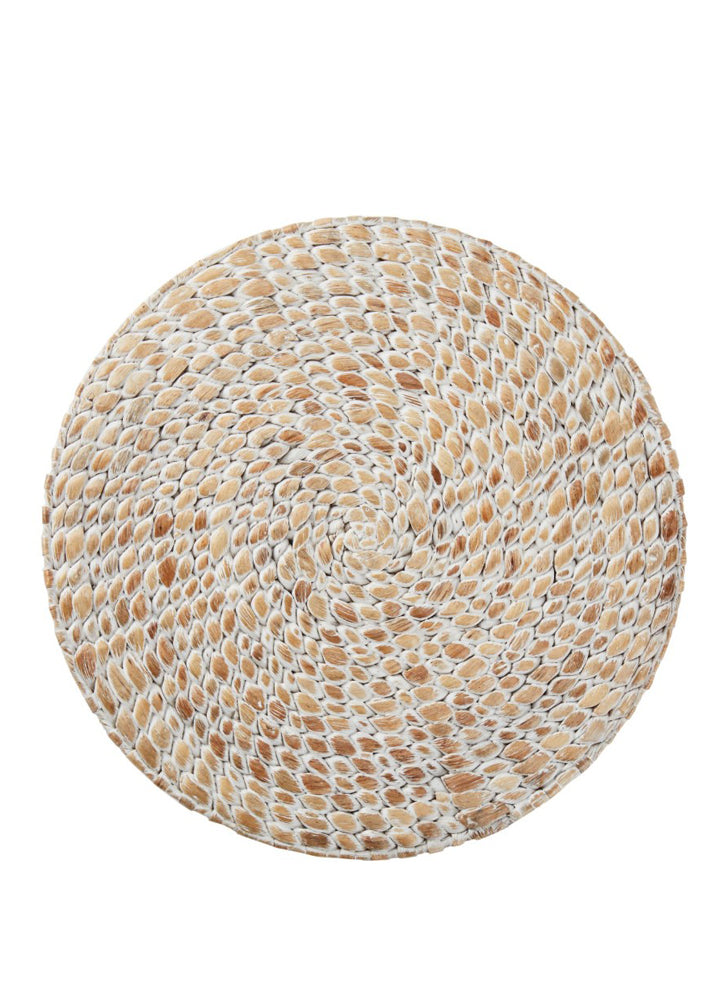 Whitewash Hyacinth Placemat by Tableau