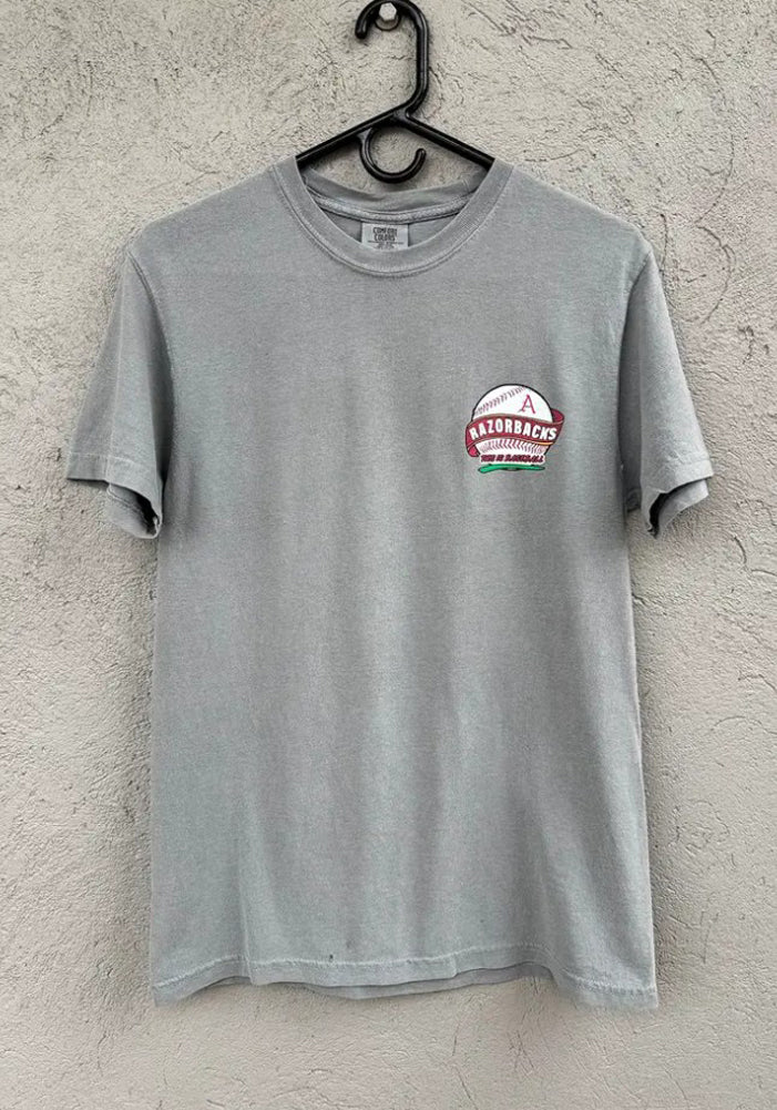 Baseball Card Ribby SS in Grey by Southern Trend