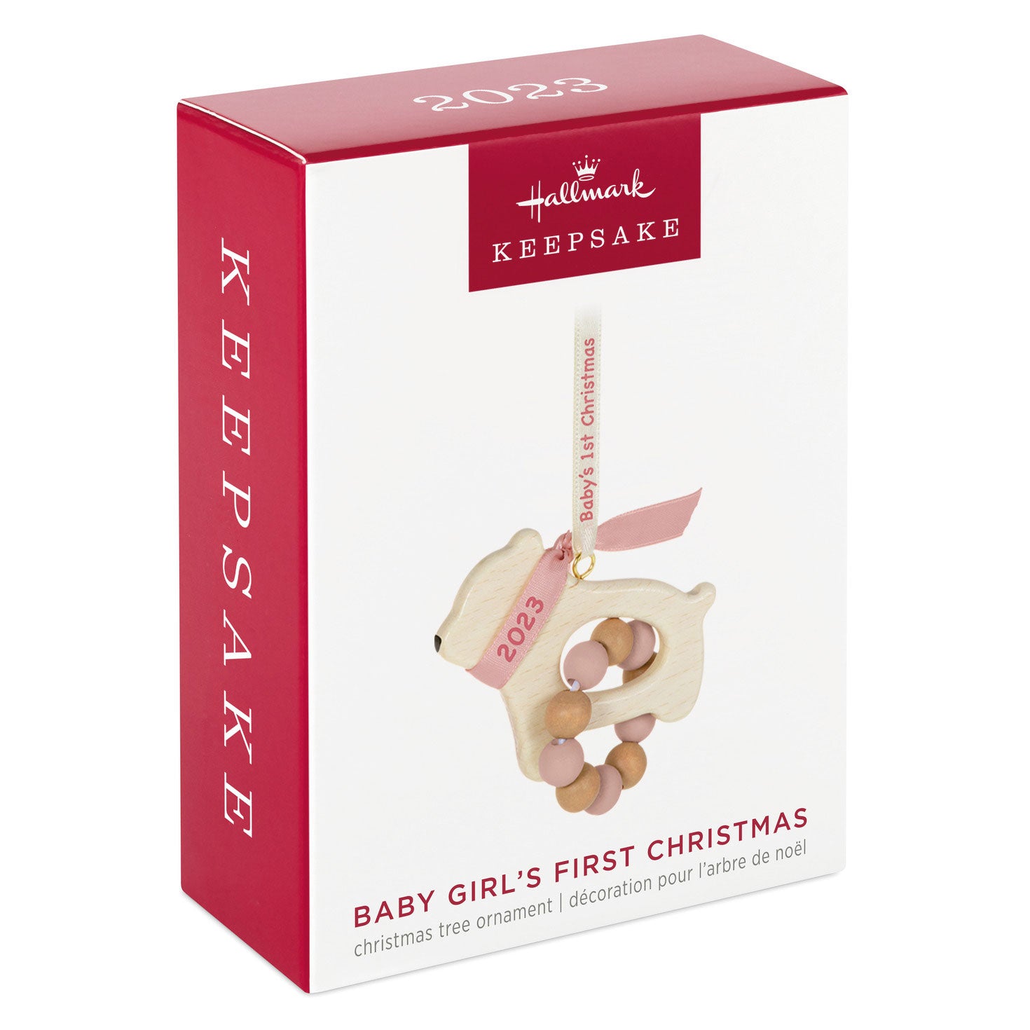 Hallmark Baby Girl's First Christmas Bear 2023 Ornament