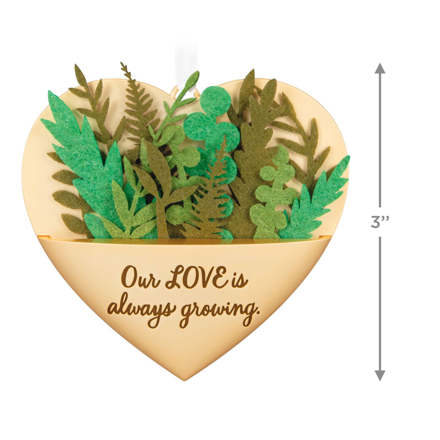 Hallmark Growing In Love Metal & Fabric Ornament