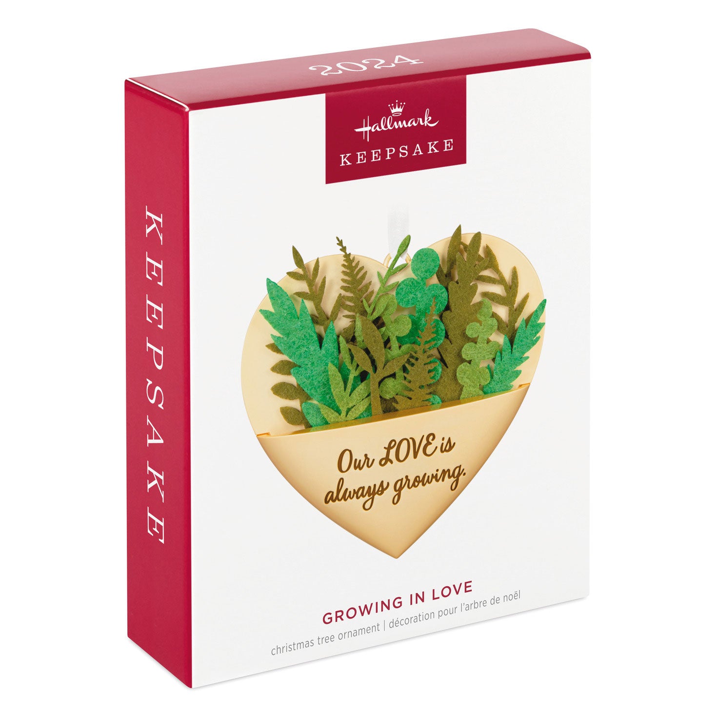 Hallmark Growing In Love Metal & Fabric Ornament