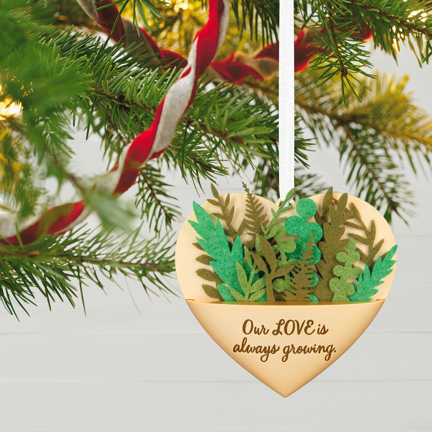 Hallmark Growing In Love Metal & Fabric Ornament