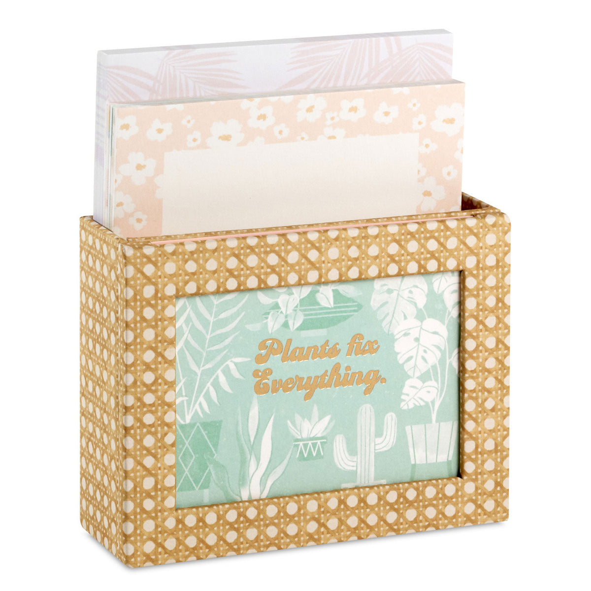 Hallmark Tropical Garden Memo Cube With Note Pads and Note Cards