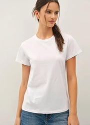 Jersey Crewneck T-Shirt in Off White by Be Cool