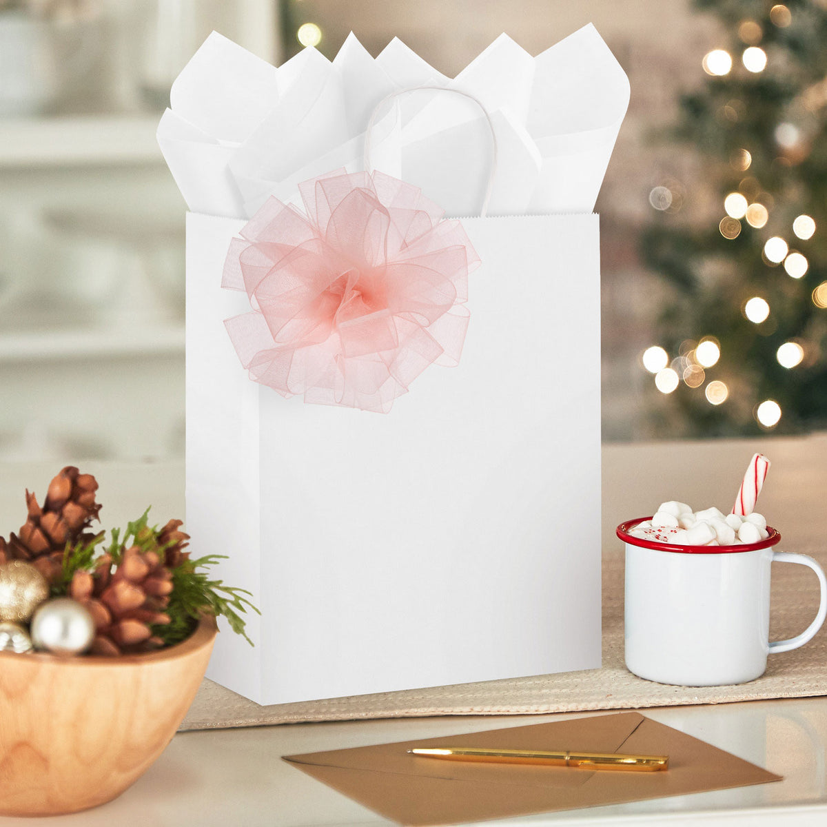 Hallmark 4.6'' Light Pink Sheer Ribbon Gift Bow
