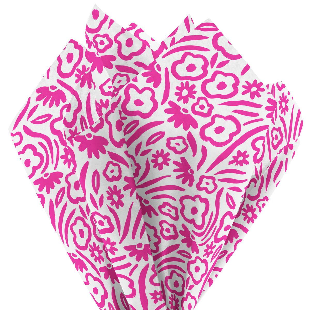 Hallmark Floral Pink on White Tissue Paper, 6 Sheets