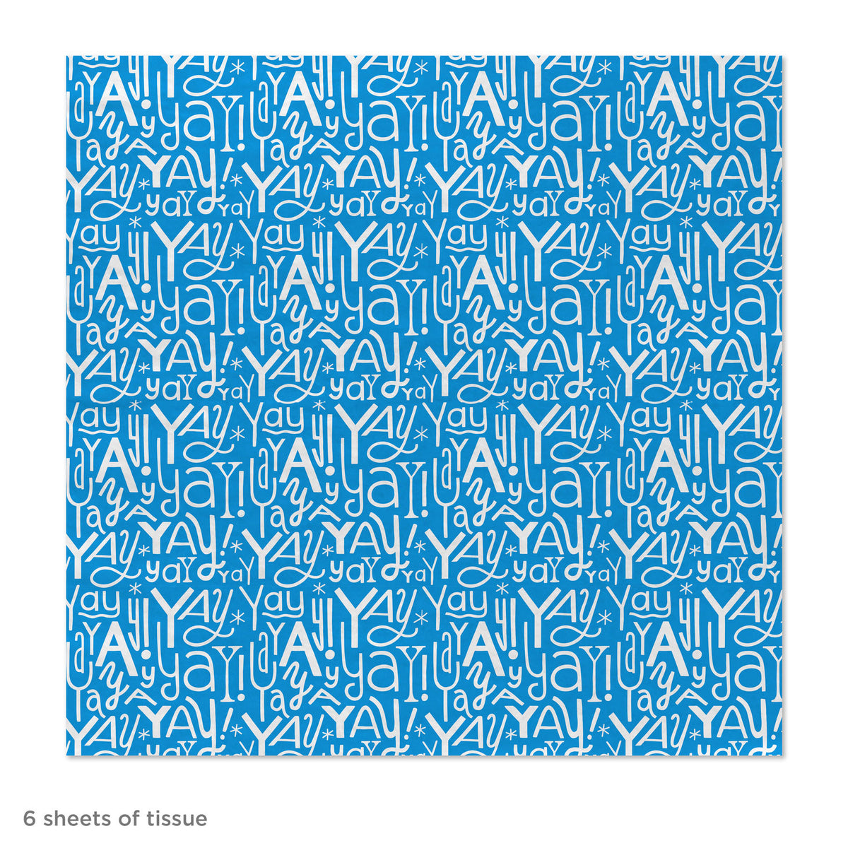 Hallmark Yay Doodles on Blue Tissue Paper, 6 Sheets