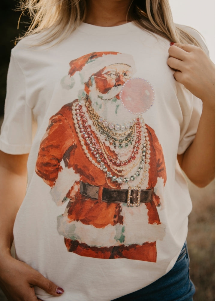 Santa Bubble Tee in Cream by Keep It Gypsy