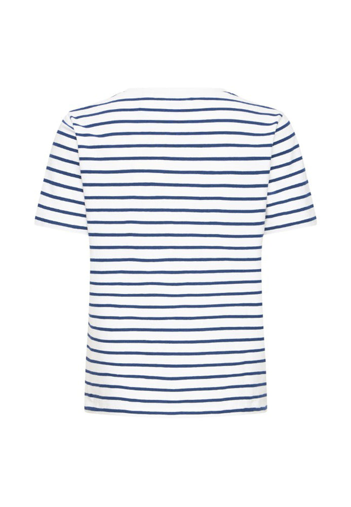 Cherise Striped Shirt in White/Blue by b.young