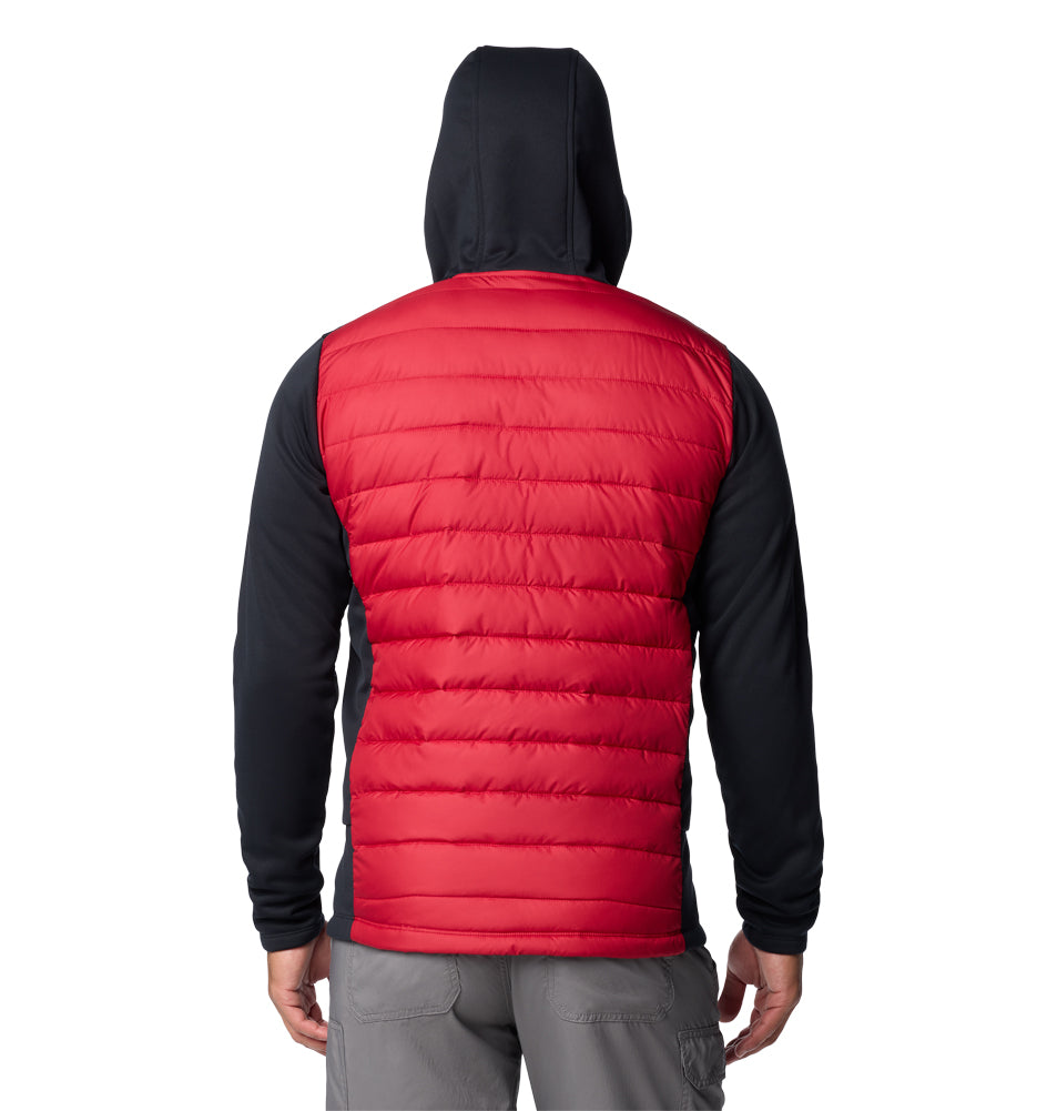 CLG Out Shield Hybrid Hoodie Arkansas in Black/Red Velvet by Columbia