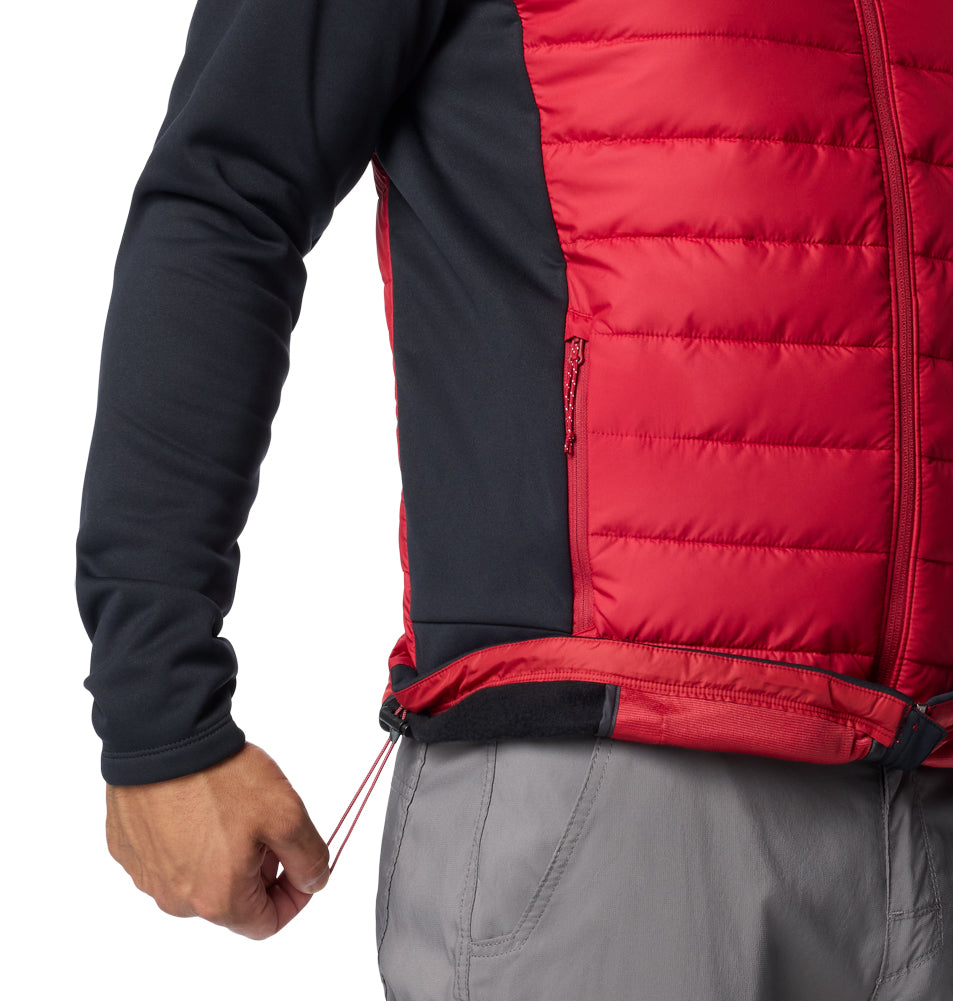 CLG Out Shield Hybrid Hoodie Arkansas in Black/Red Velvet by Columbia