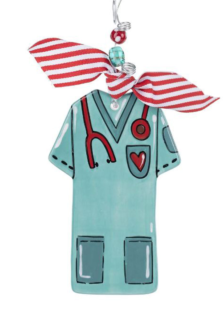 Nurse/Dr Scrubs Flat Ornament by Glory Haus