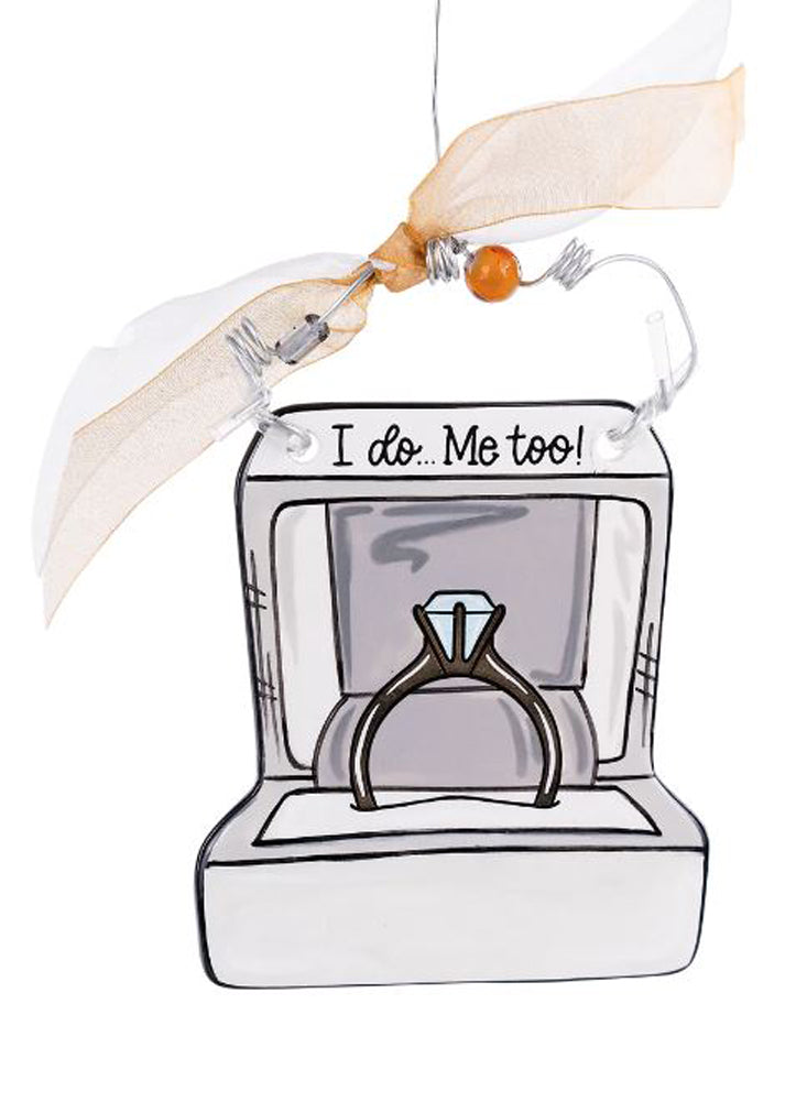I Do Ring Box Flat Ornament by Glory Haus