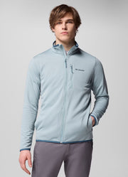 Essential Hike Grid Fleece Full Zip in Crushed Blue by Columbia