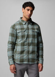 Saddle Point Warm Lined Flannel in Pond Iron Sight Buffalo by Columbia