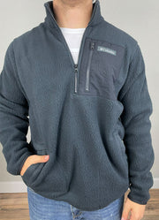 Jasper Ridge Pebbled Half Zip Fleece in Black by Columbia