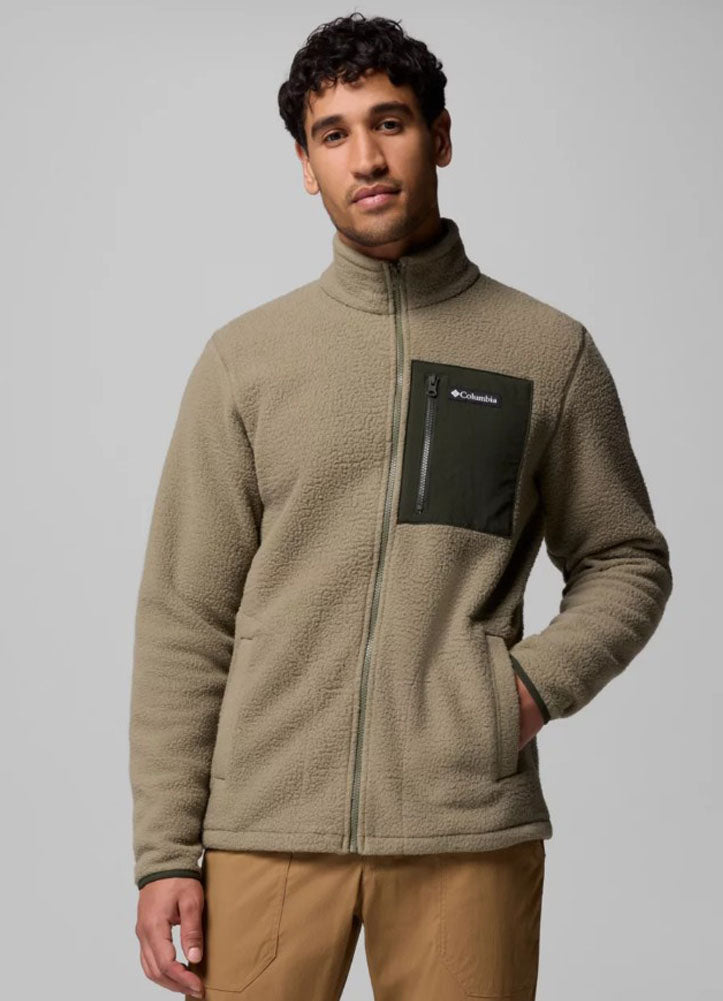 Jasper Ridge Pebbled Full Zip Fleece in Stone Green/Greenscape by Columbia