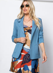 Ponte Blazer w/ Patch Pocket in Light Blie by 26 International