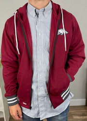 Arkansas Full Zip Jacket in Red by Franchise Club