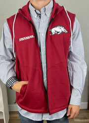 Sleeveless Arkansas Gym Fleece Full Zip by Franchise Club