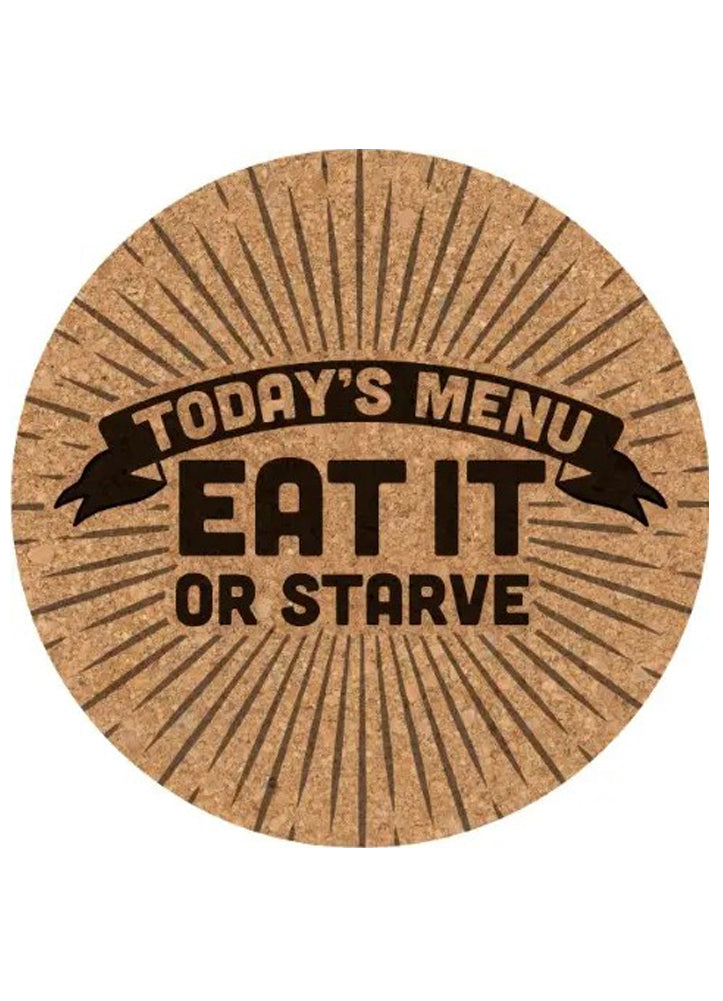 Eat It Cork Trivet by Carson Home