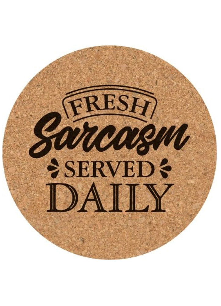 Fresh Sarcasm Cork Trivet by Carson Home