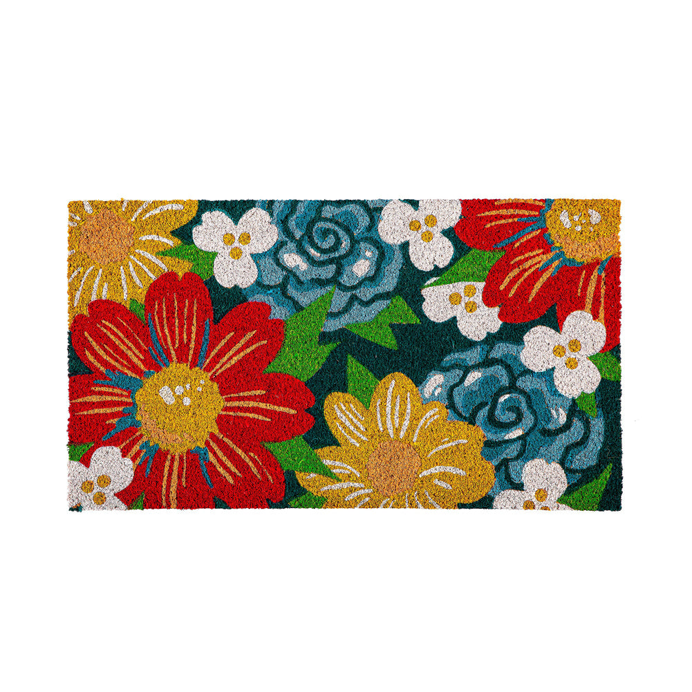 Big Bold Florals Coir Mat by Evergreen