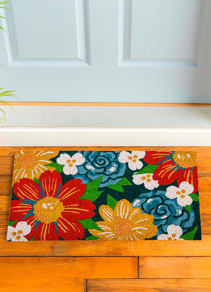 Big Bold Florals Coir Mat by Evergreen