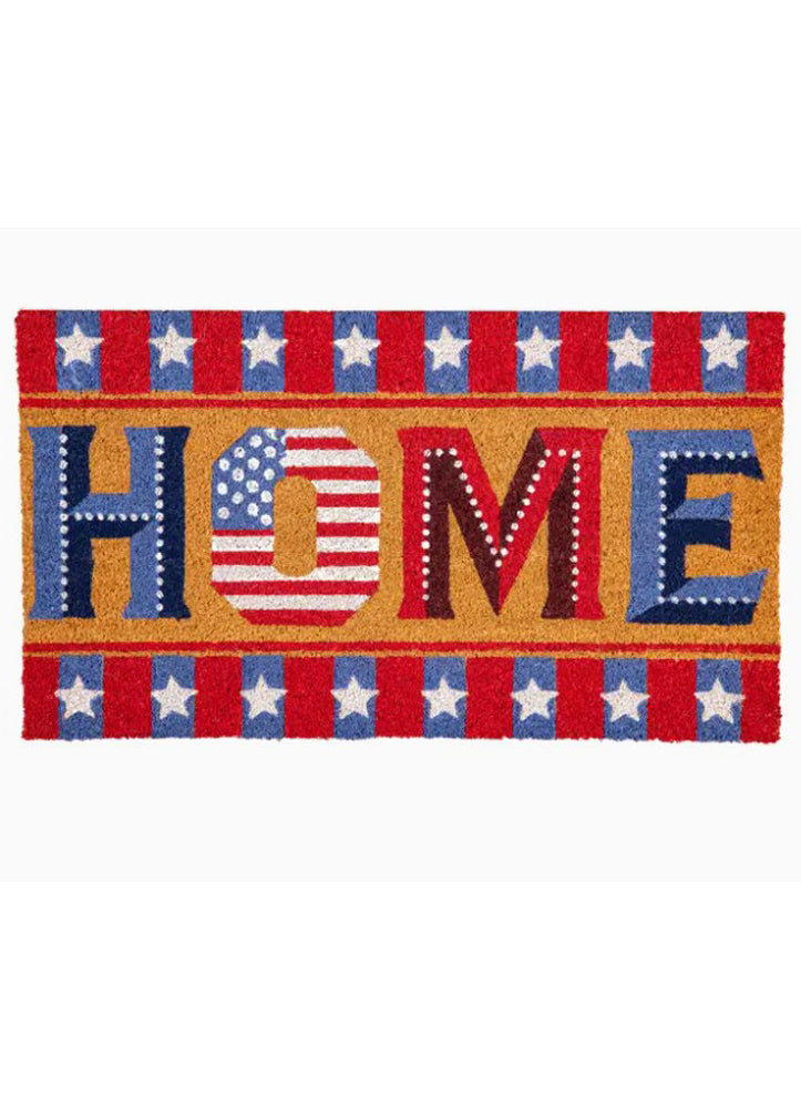 Patriotic Home Coir Mat by Evergreen