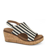 Carley in Black Natural Stripe by Corkys