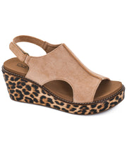 Carley in Camel Leopard Combo by Corkys