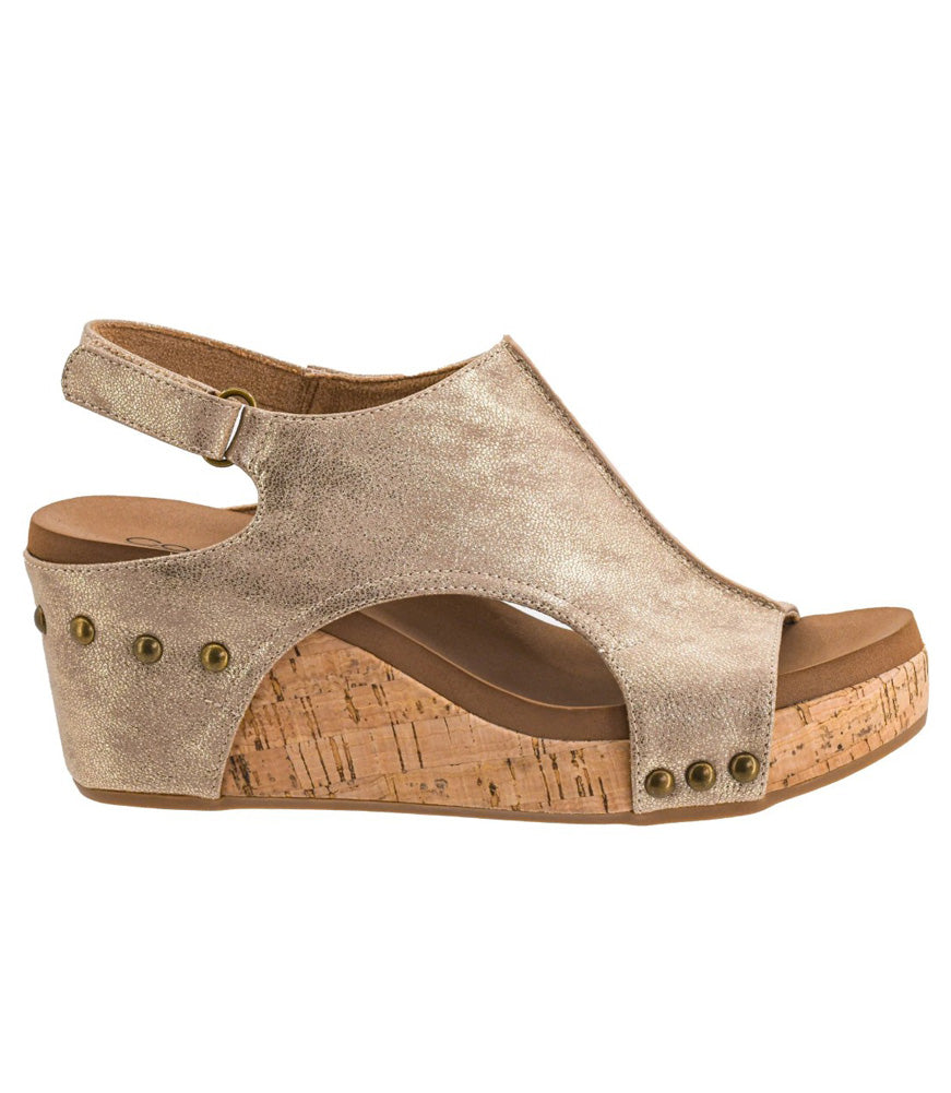 Carley in Gold Wash Metallic by Corkys