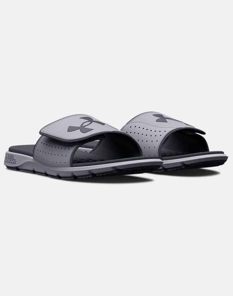 UA Boys Ignite Pro Slides in Grey by Under Armour