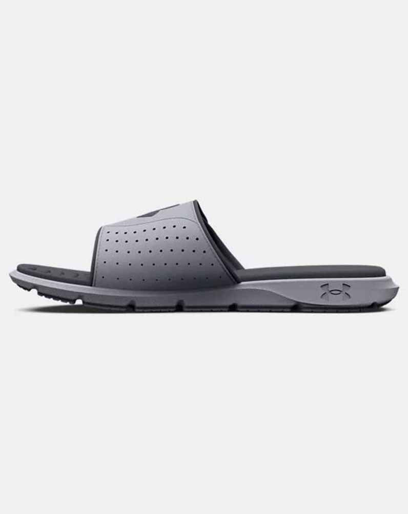 UA Boys Ignite Pro Slides in Grey by Under Armour