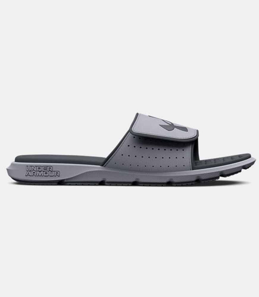 UA Boys Ignite Pro Slides in Grey by Under Armour