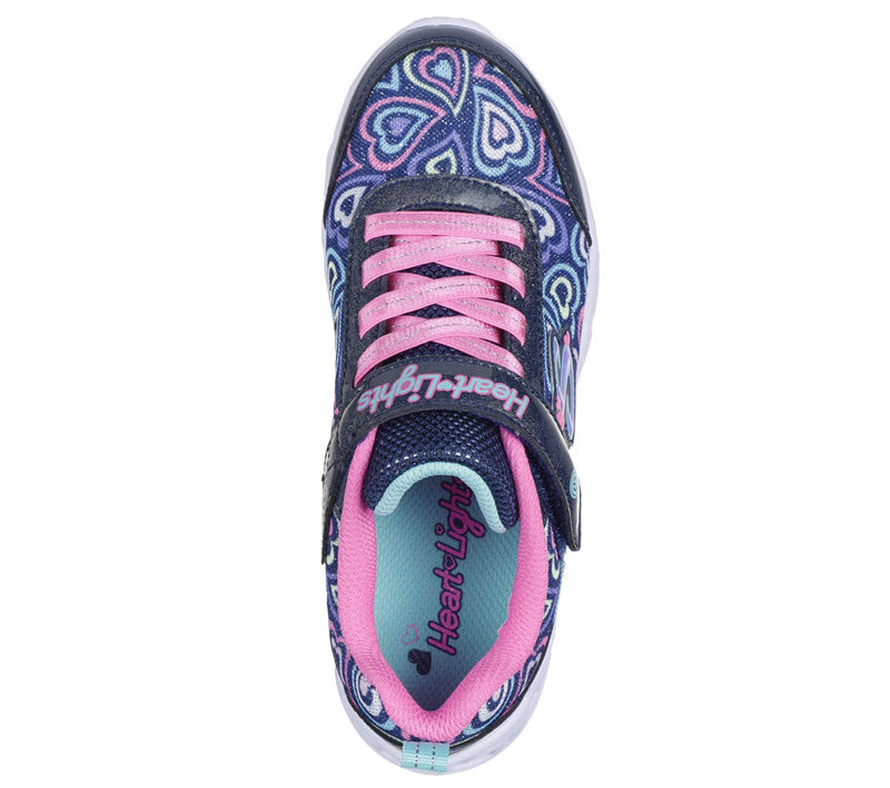 Heart Lights Boogie Love in Navy Multi by Skechers