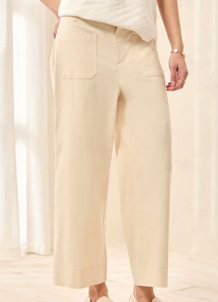 Fly Front HR Capris with Pockets in Canvas by Tribal