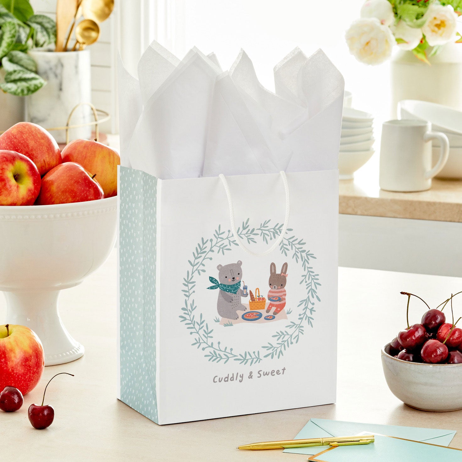 Hallmark 9.6'' Bear and Bunny Medium Gift Bag