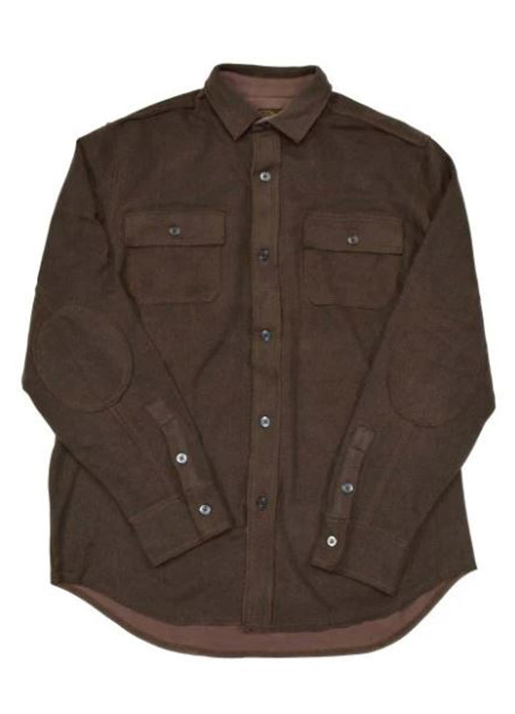 Butter Soft Sueded Snap Mock in Brown by F/X Fusion
