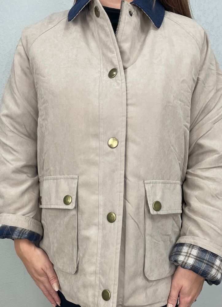Microsuede Belted Trench Coat in Camel by Hem & Thread