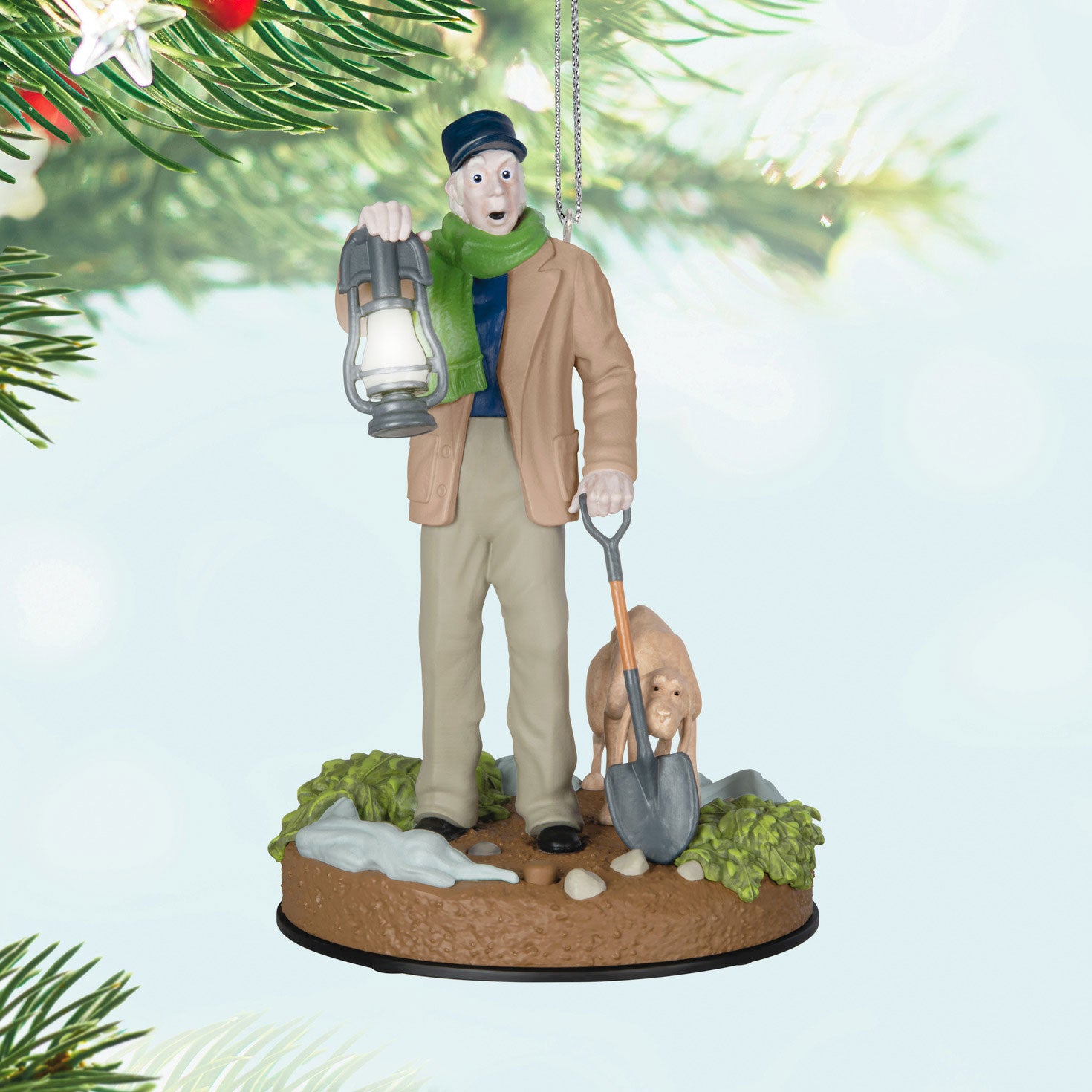 Hallmark Disney The Haunted Mansion Collection The Caretaker and His Dog Ornament With Light and Sound