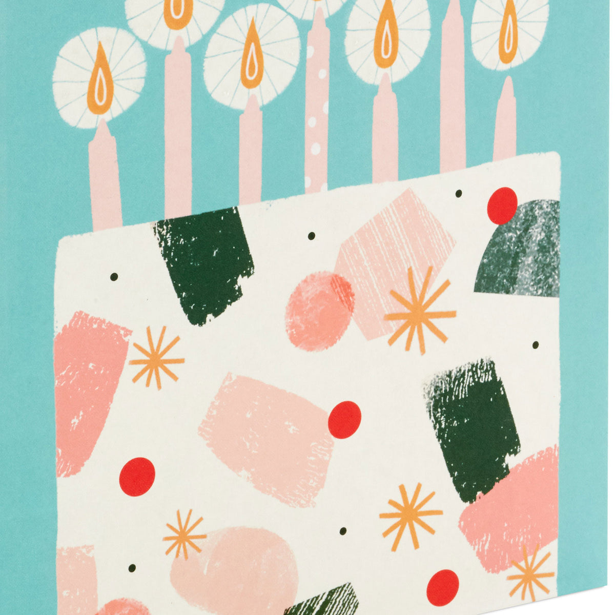 Hallmark 9.6" Modern Birthday Cake on Mint Green Medium Gift Bag