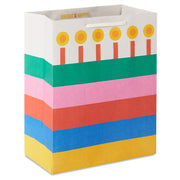 Hallmark 9.6'' Bold Striped Cake Medium Birthday Gift Bag