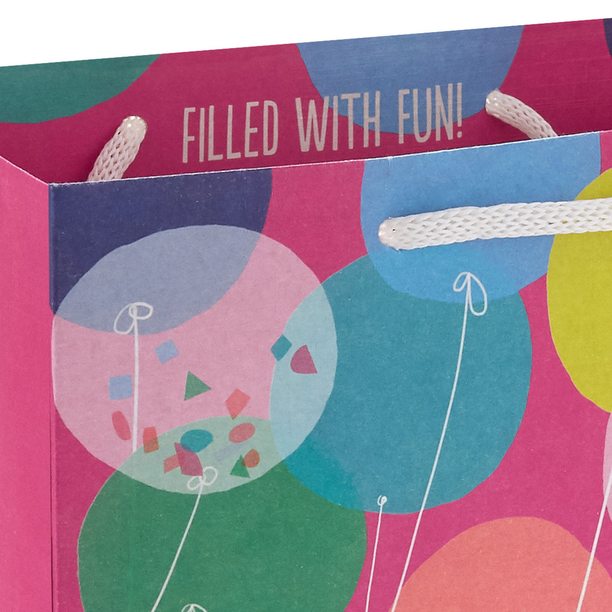 Hallmark 9.6'' Balloons on Magenta Medium Gift Bag