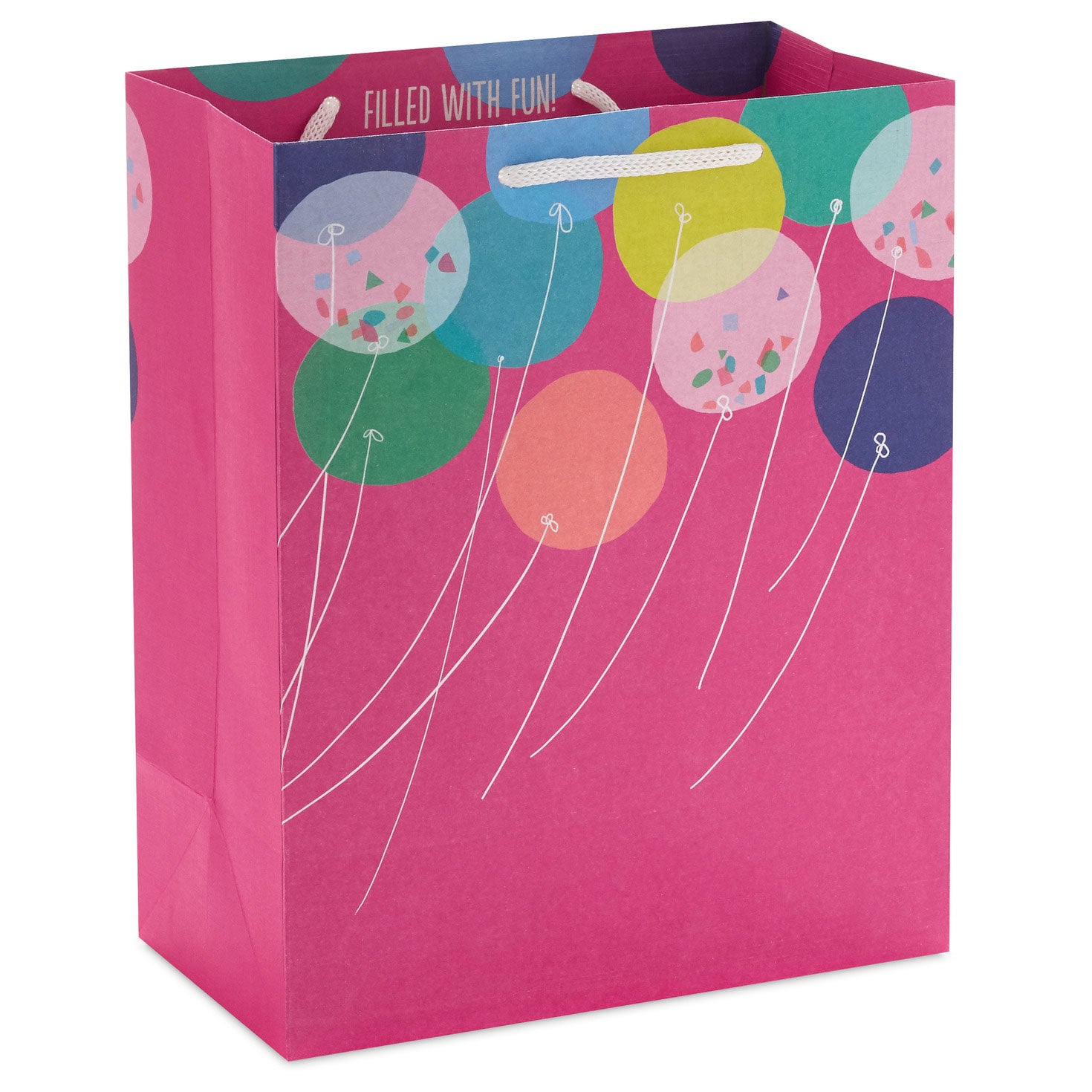 Hallmark 9.6'' Balloons on Magenta Medium Gift Bag