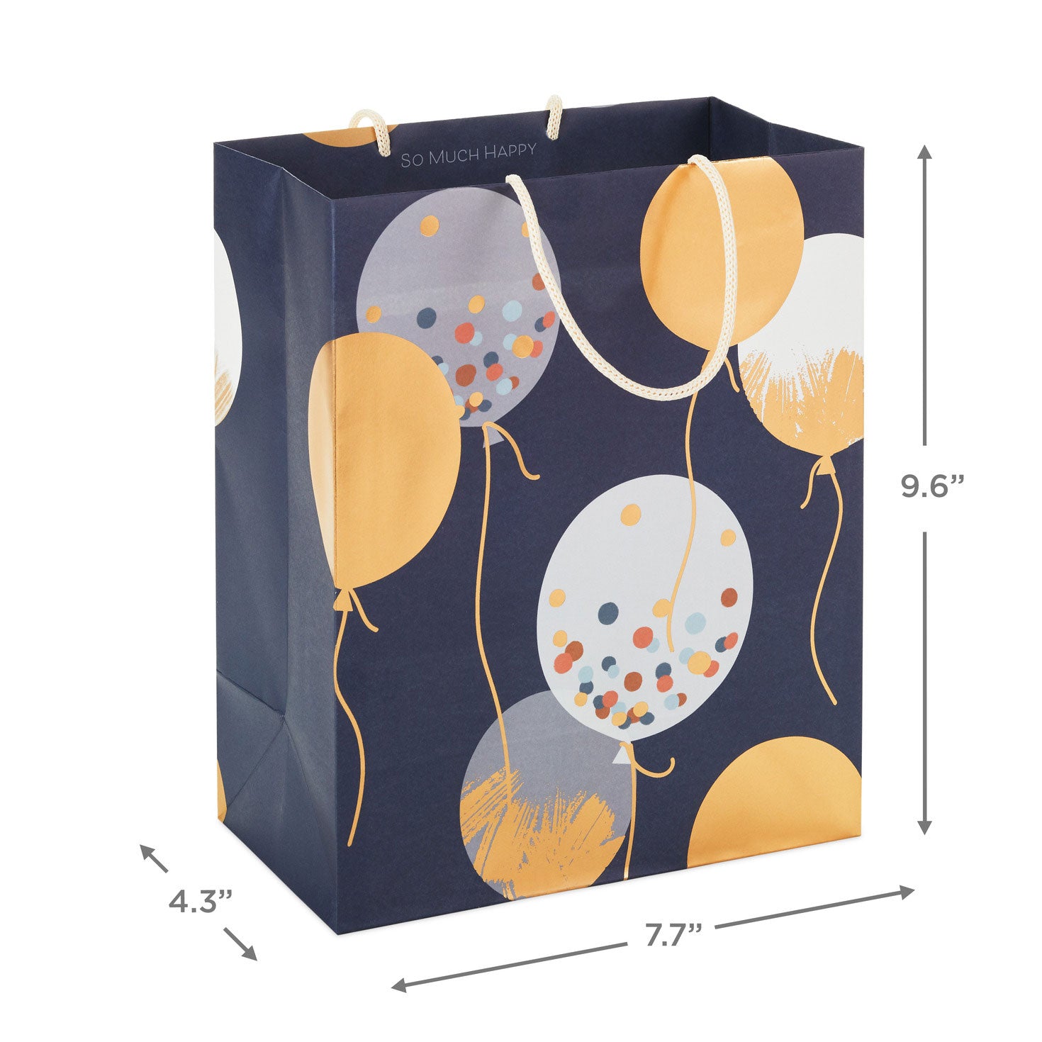 Hallmark 9.6'' Patterned Balloons on Blue Medium Gift Bag