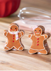 Gingerbread Ceramic Salt and Pepper Set by Evergreen